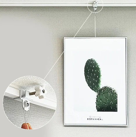 못 자국 걱정 없는 전셋집 인테리어 필수템 무타공 와이어 액자걸이 꼼꼼 리뷰