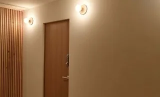 Minimalist interior befitting a budget accommodation costing around 3,000 yen per night