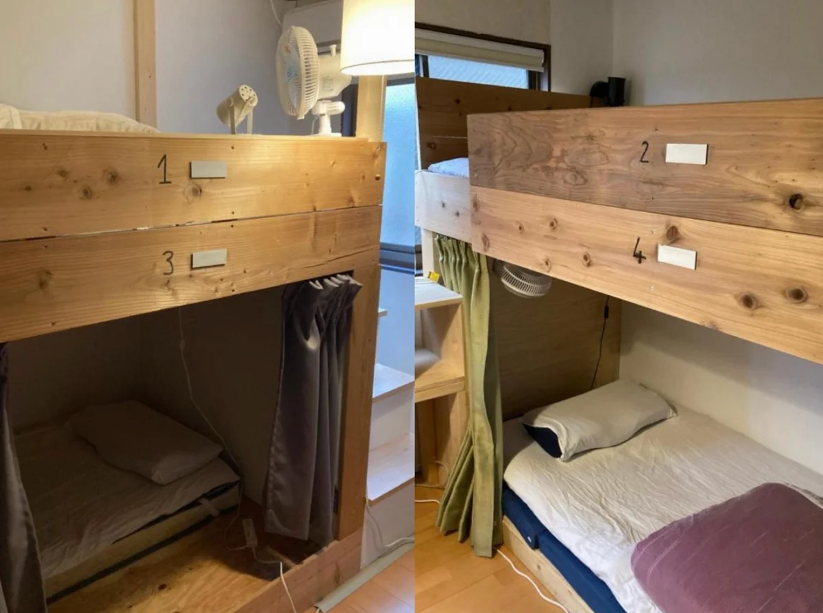 Practical dormitory space with cost-effectiveness at ¥3,400 ($23) per night