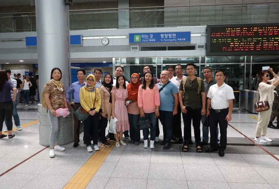 A special record at Dorasan Station, the starting point of the railway to Pyongyang.